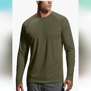 All In Motion Men’s XL Long Sleeve Performance Training Shirt Green .